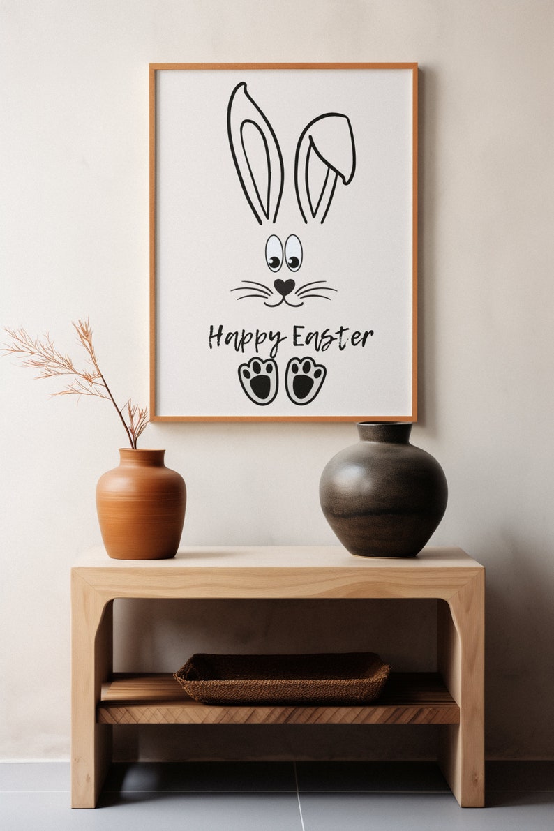 Happy Easter Bunny Digital Poster Spread Joy and Cheer This Easter Season zdjęcie 3