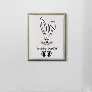 Happy Easter Bunny Digital Poster Spread Joy and Cheer This Easter Season zdjęcie 1