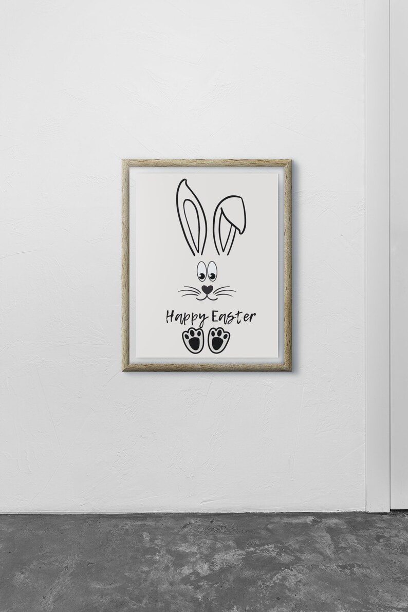 Happy Easter Bunny Digital Poster Spread Joy and Cheer This Easter Season zdjęcie 1