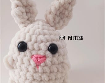 Patroon gehaakt minikonijntje: zelfstudie amigurumi konijn (pdf-patroon)
