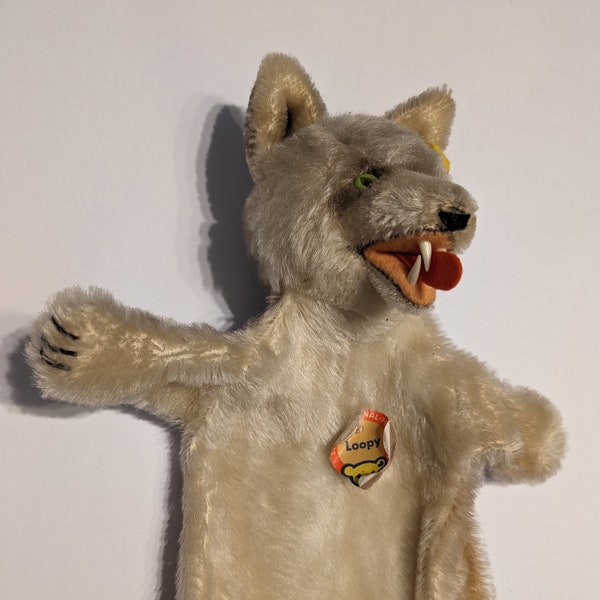 Original Steiff Handpuppe Loopy (Wolf)