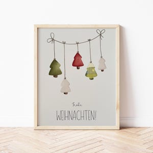 Digital money gift for Christmas | Money gift poster garland for Christmas to print