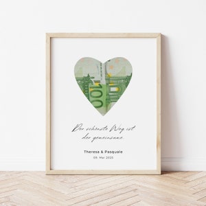 Digital money gift for the wedding | Personalized Wedding Gift for Money | Digital wedding gift to print out