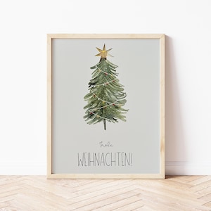 Digital money gift for Christmas | Money gift poster Christmas tree for Christmas to print