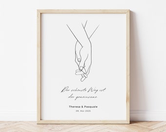 Personalized wedding gift | Personalized wedding gift to print | Engagement or anniversary gift