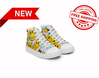 Men’s high top canvas shoes , Graphic Shoes