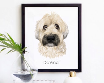 Retrato personalizado do seu cão: Arte personalizada para o seu animal de estimação, presente de aniversário (download digital)