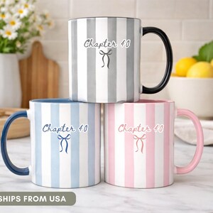 40th birthday mug custom 40 birthday gift for her personalized birthday mug in my forty era cup name chapter 40 mug 40th gift for her image 7