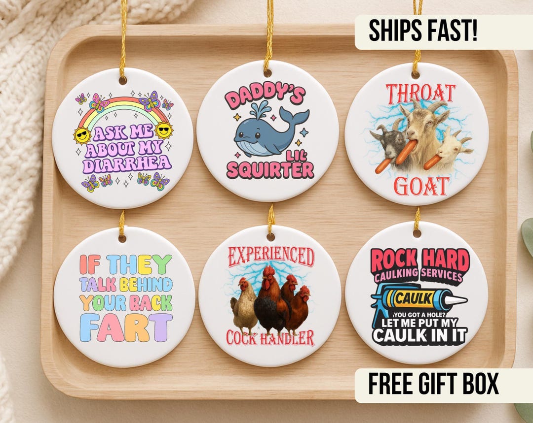 Embarrassing Ceramic Ornament Inappropriate Gag Gift Raunchy Ornaments ...