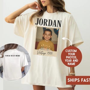 Personalized 30th Birthday Shirt, Custom Photo Unisex Comfort Colors Birthday Shirt, 30th Birthday Gift, 40th Birthday Gift, Vintage 1995