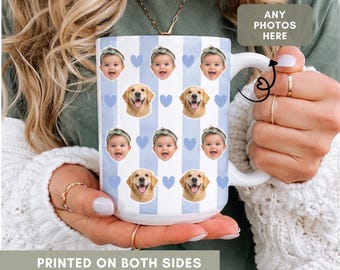Custom Face Mug, Baby Face Mug, Personalized Coffee Mug With Photo, Grandma & grandpa gift