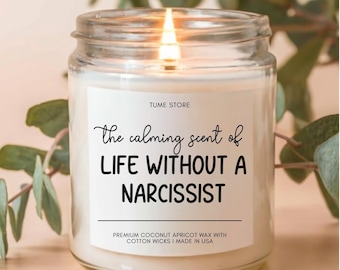 Smells Like Life Without A Narcissist Divorce Funny Candle Divorce Party Gift Break up Gift Breakup Candle Gift Funny Divorce Gift For Her