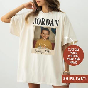 Personalized 30th Birthday Shirt, Custom Photo Unisex Comfort Colors Birthday Shirt, 30th Birthday Gift, 40th Birthday Gift, Vintage 1995
