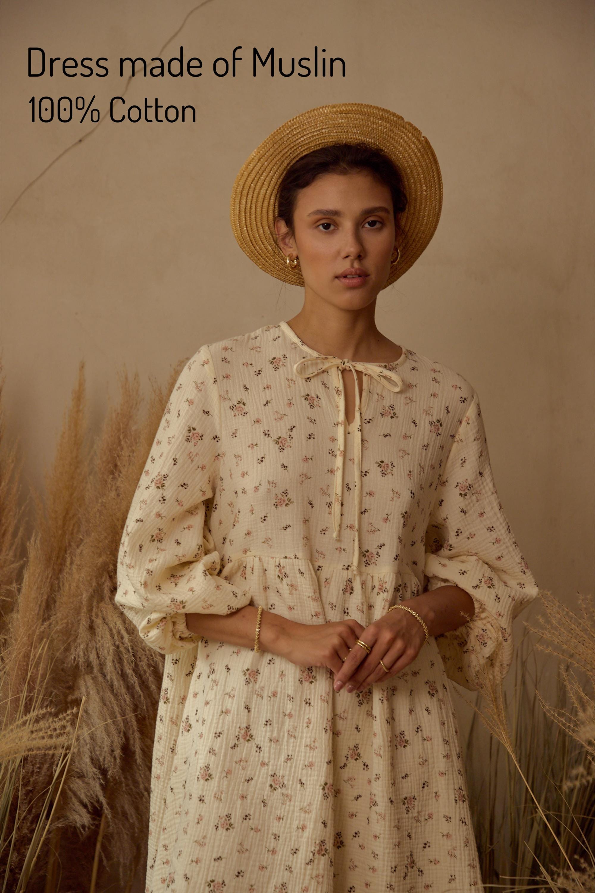 boho cottagecore dress Cottagecore Beige Maxi Dress Aesthetic