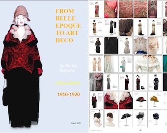 Livre photo sur l'histoire de la mode antique par Marina Ivanova. Tome 5. « De la Belle Epoque à l'Art déco ». Pour la période de 1910 à 1920. 77 pages.