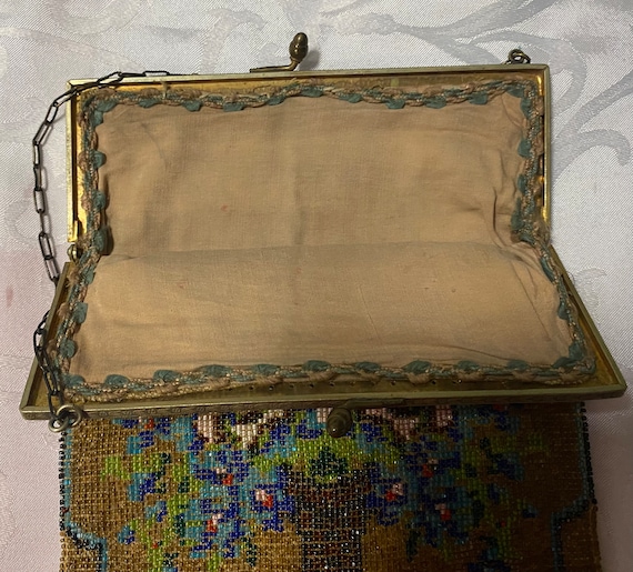 Antique Beaded Handbag, 1910-1920. Beautiful work… - image 7