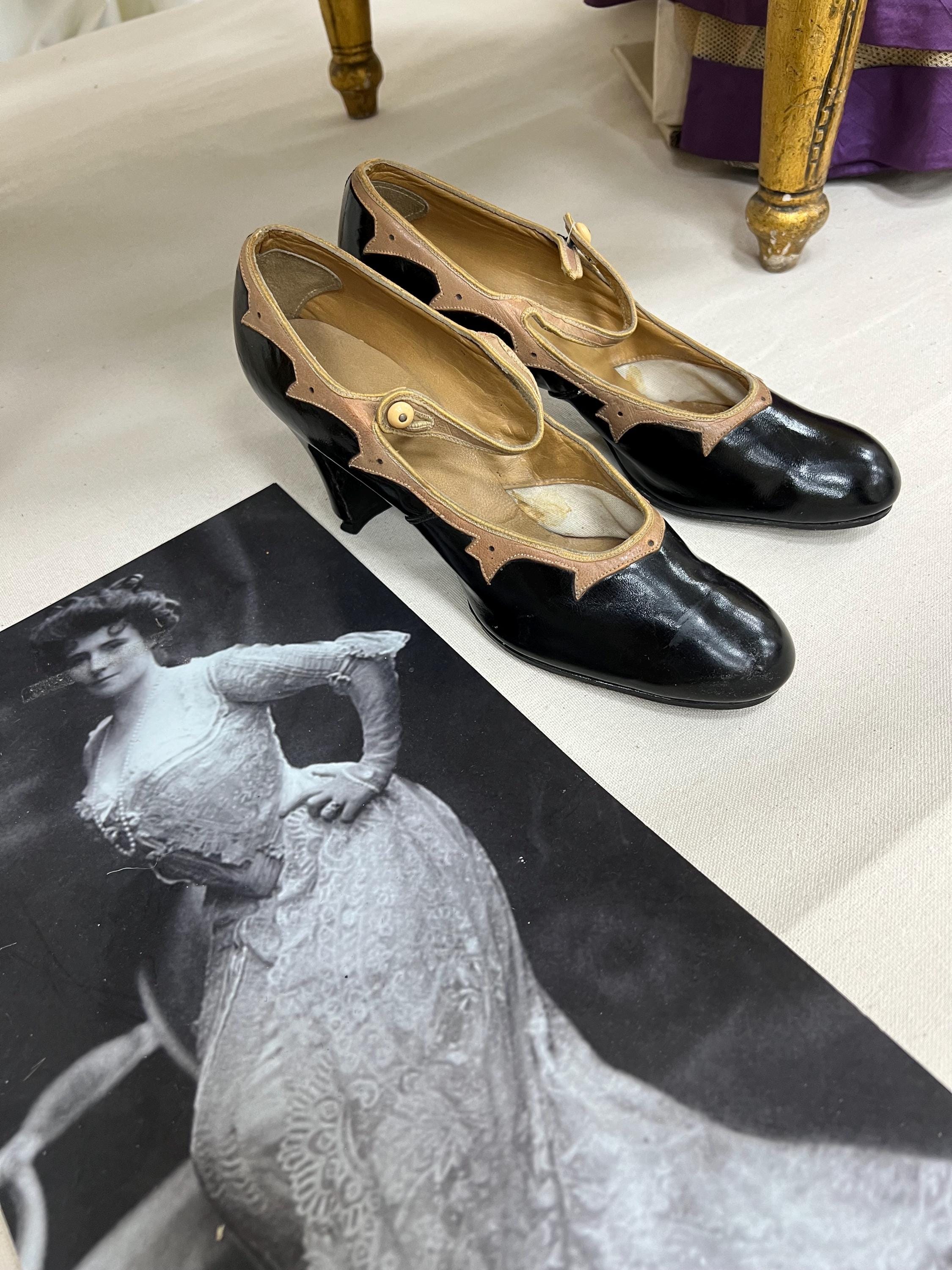 ゆ*ゆ様 【アンティーク】レースアップブーツ フレンチヒール 1910〜20年代 1910s womens shoes - Etsy 日本