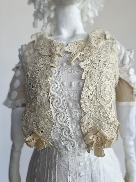 Antique vest or overblouse for tea dress, 1910. E… - image 1