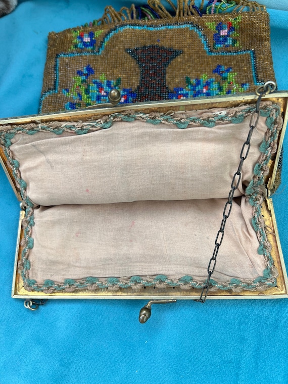 Antique Beaded Handbag, 1910-1920. Beautiful work… - image 9