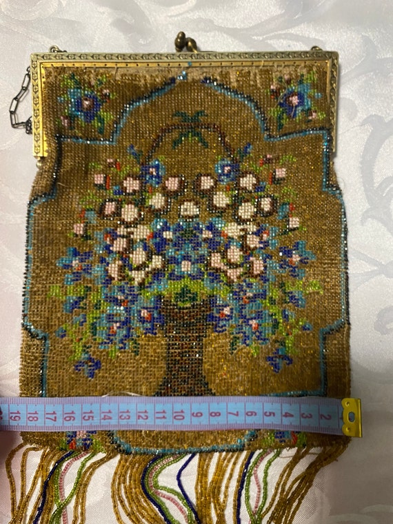 Antique Beaded Handbag, 1910-1920. Beautiful work… - image 10