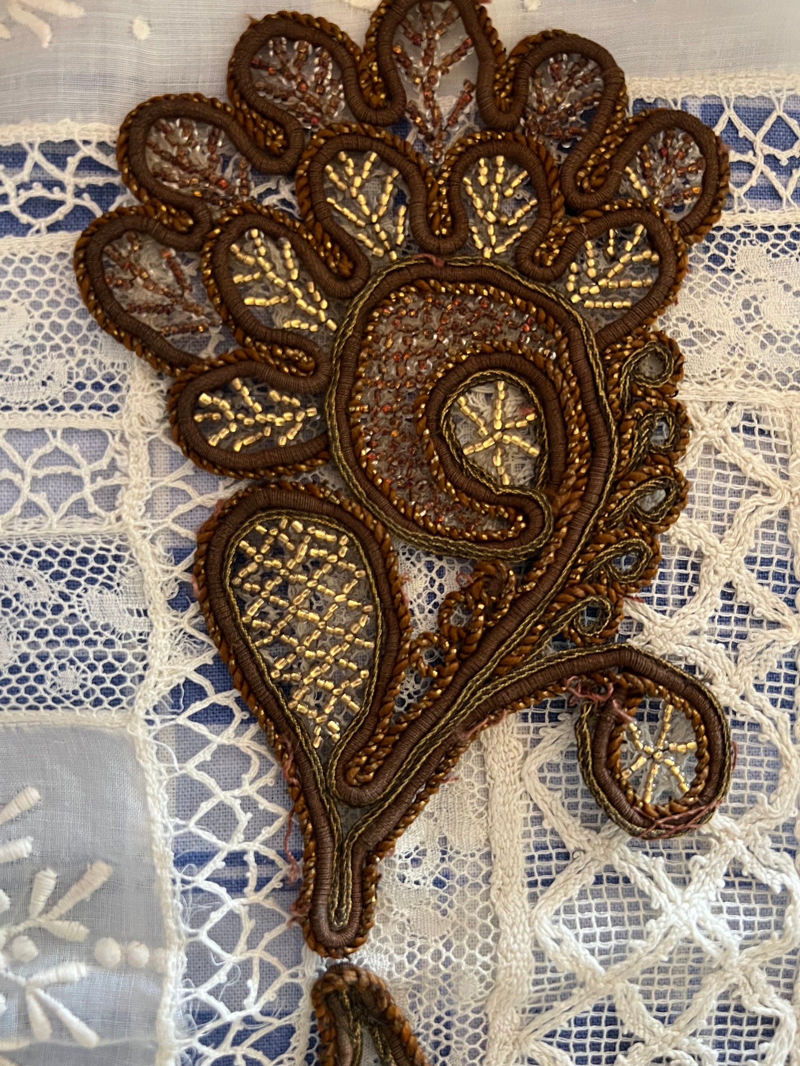 Antique Fragments From a Dress, 1920-1940. 2 Items. New! Lined With ...