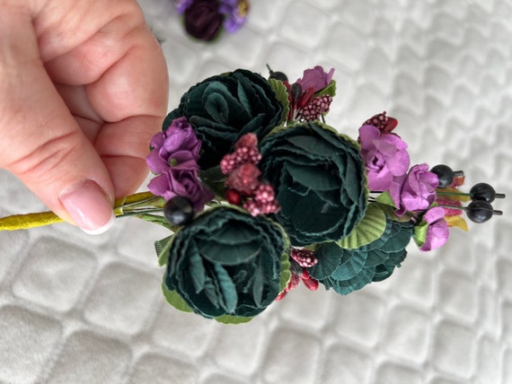 vintage 9 bouquets of flowers to decorate hats. 1… - image 3