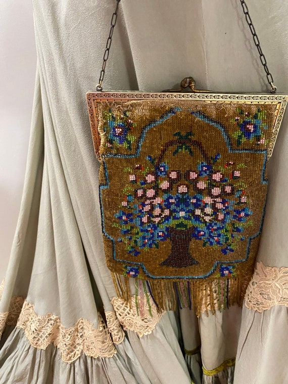 Antique Beaded Handbag, 1910-1920. Beautiful work… - image 1