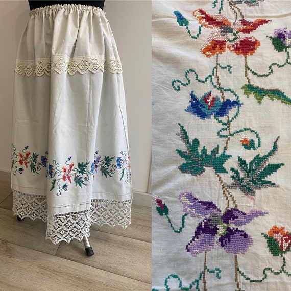 Antique skirt 1900-1920. Ukraine. Interesting, Dra