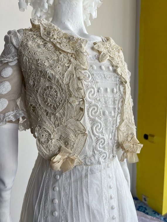Antique vest or overblouse for tea dress, 1910. E… - image 3