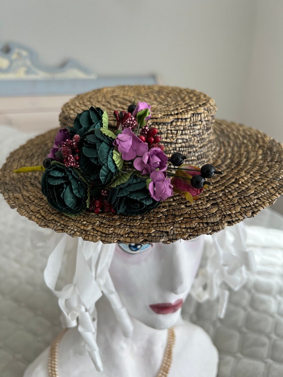 vintage 9 bouquets of flowers to decorate hats. 1… - image 5