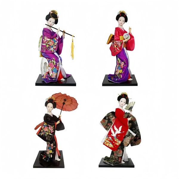 30cm Japanese Geisha Doll | Asian Geisha Miniature | Traditional Handmade| Customized Gifts|Unique Home Decor