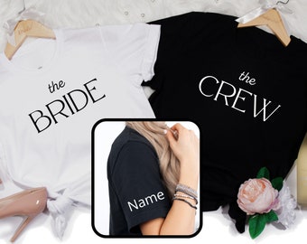 JGA T-Shirt / Personalisiert mit Namen / The Bride / The Crew