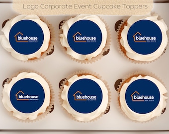 Edible Logo Cake, Cupcake and Cookie toppers, Corporate Event gift , wording, Wafer Paper, Icing sheet, brand promotions, Exhibition