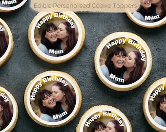 Edible Cookie, Cupcake and cake toppers, personalised photo, logo, wording, Wafer Paper, Card, Icing sheet, Party, special occasions, 21st
