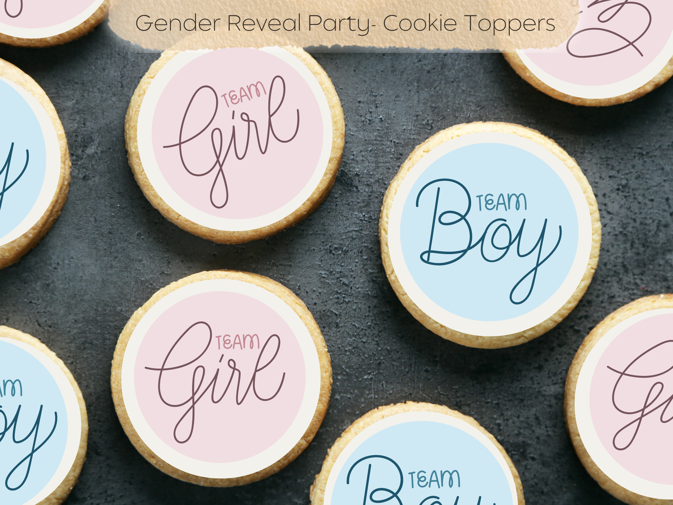 Girl Or Boy Gender Reveal Edible Cake Topper