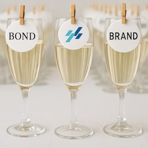 Custom Logo Drink Toppers — Corporate Event, Cocktail & Drink Branding — Edible Wafer Paper / Personalized Drink Decoration