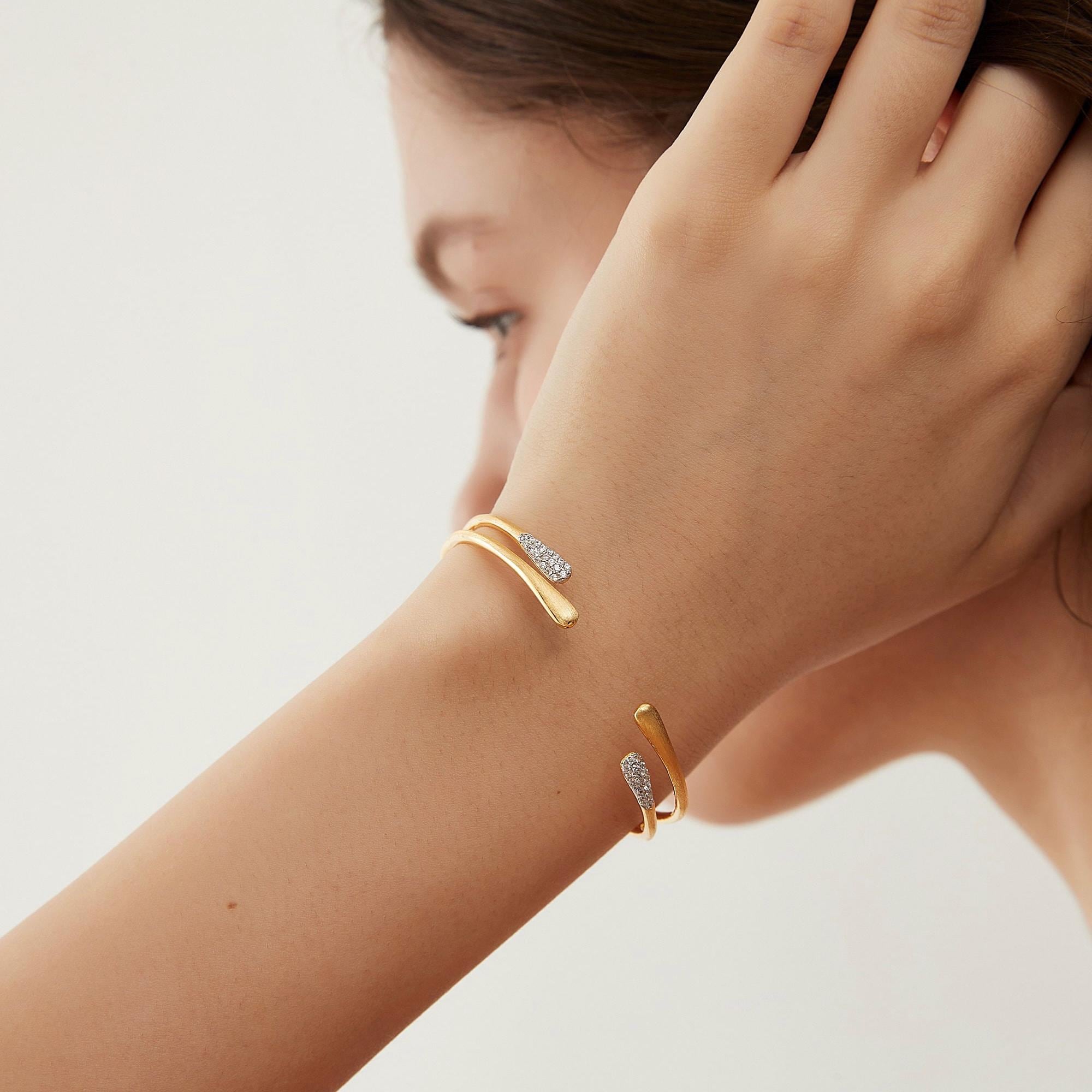 OX JEWELRY High-End SILVER CURVE BANGLE | MB -t