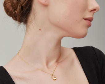 18K Gold Plated Sterling Silver Pea Pendant Necklace