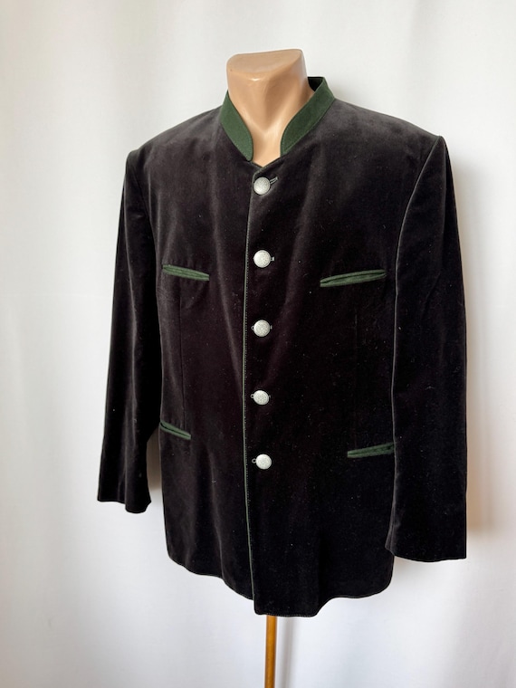 Trachtenjacke Lodenjacke Lodenfrey Lodenfrey Schwarz Samt