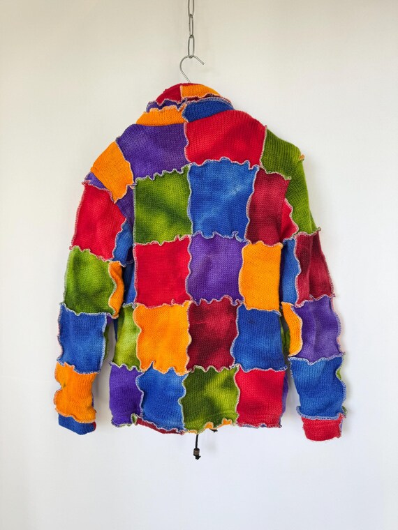 Batik Patchwork Wool Jacket | Multi-Color Bright … - image 9