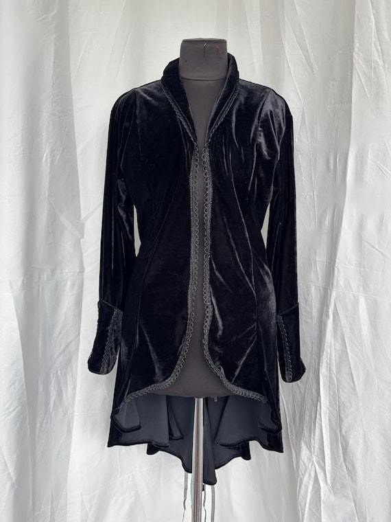 Phaze England Vintage Gothic Victorian Jacket | Black Velvet