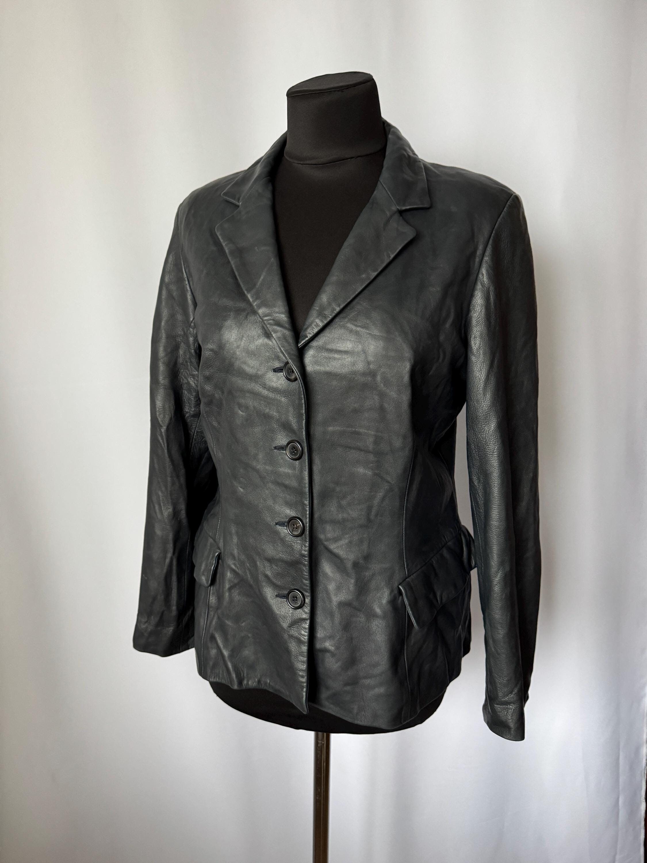 vintage JAEGER lam leather jacket メンズ