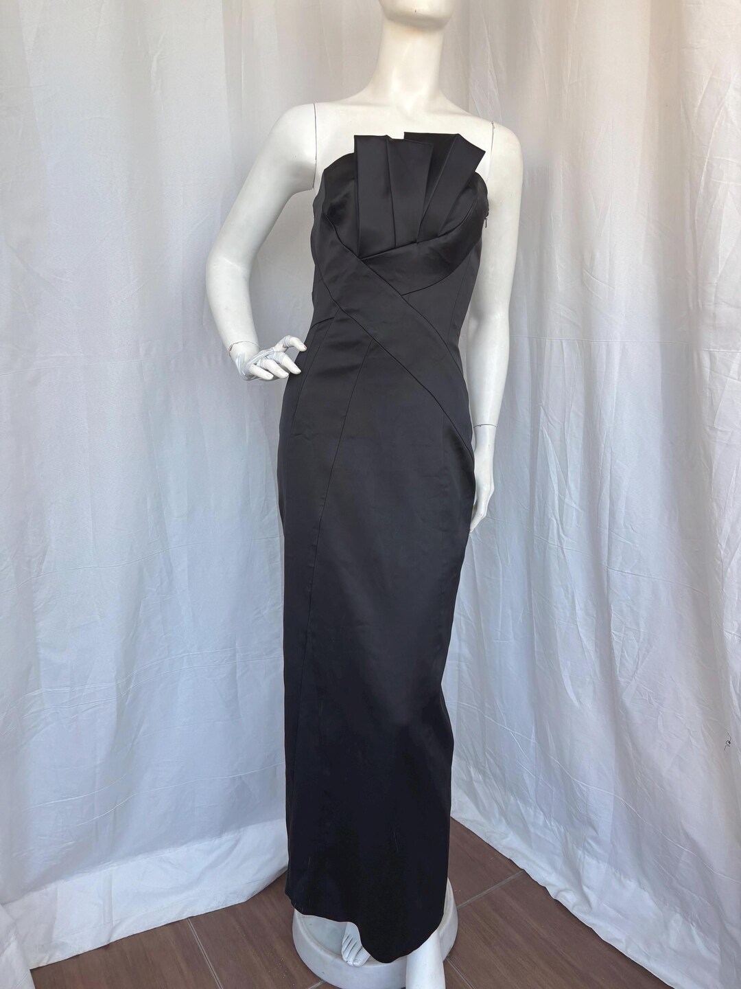 Robe Bustier Noire Karen Millen - Taille 38 - Occasion Très Bon état - Coton - Style Mini