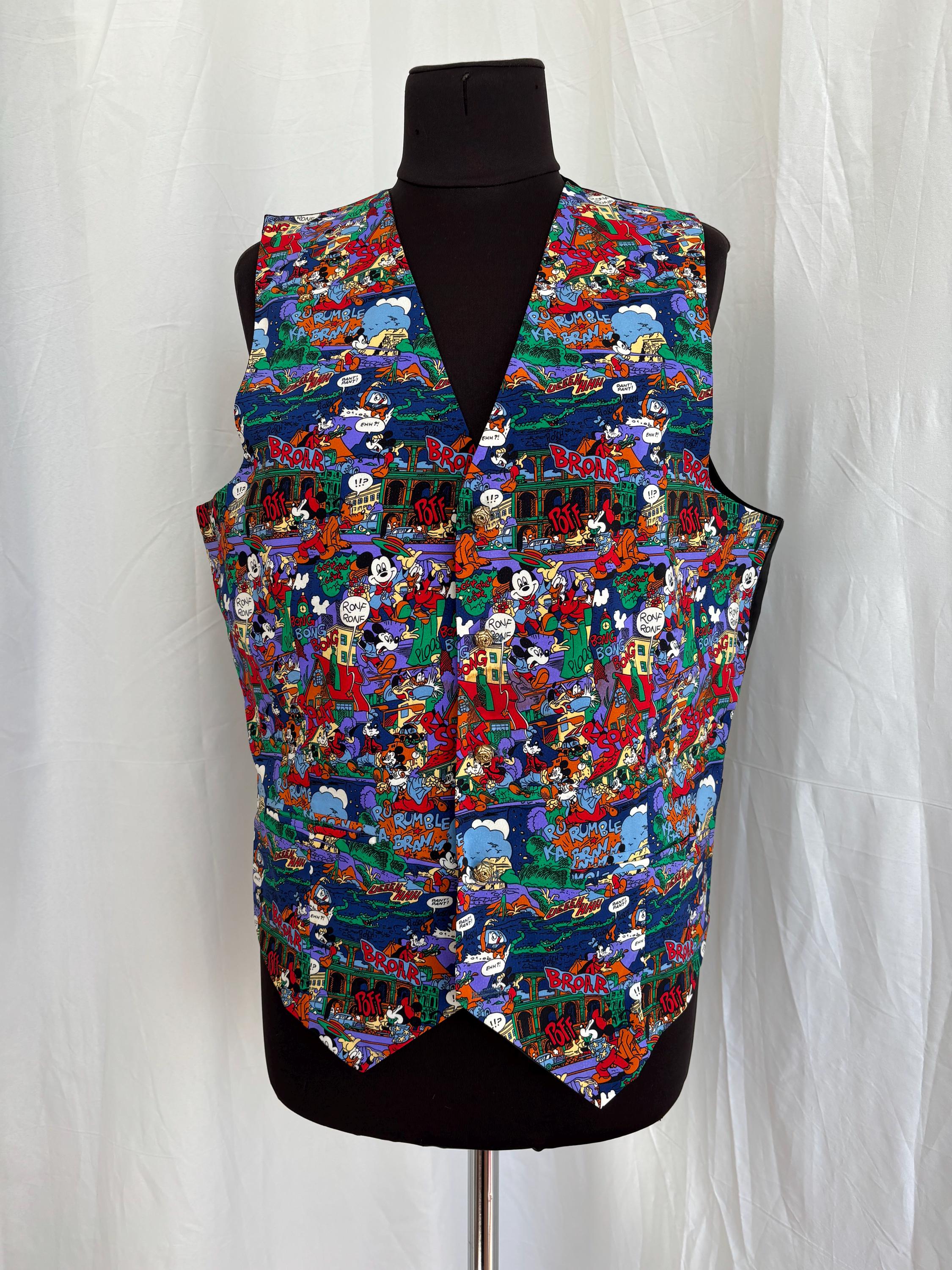 Vintage Mickey Mouse Comics Silk Vest | Art of Silk by Tie Rack