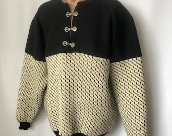 Vintage Dale of Norway Pewter Clasp Norwegian Wool Cardigan Knit