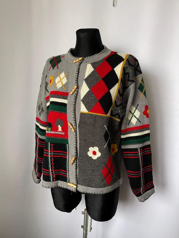 Wool cardigan - “rene - Gem
