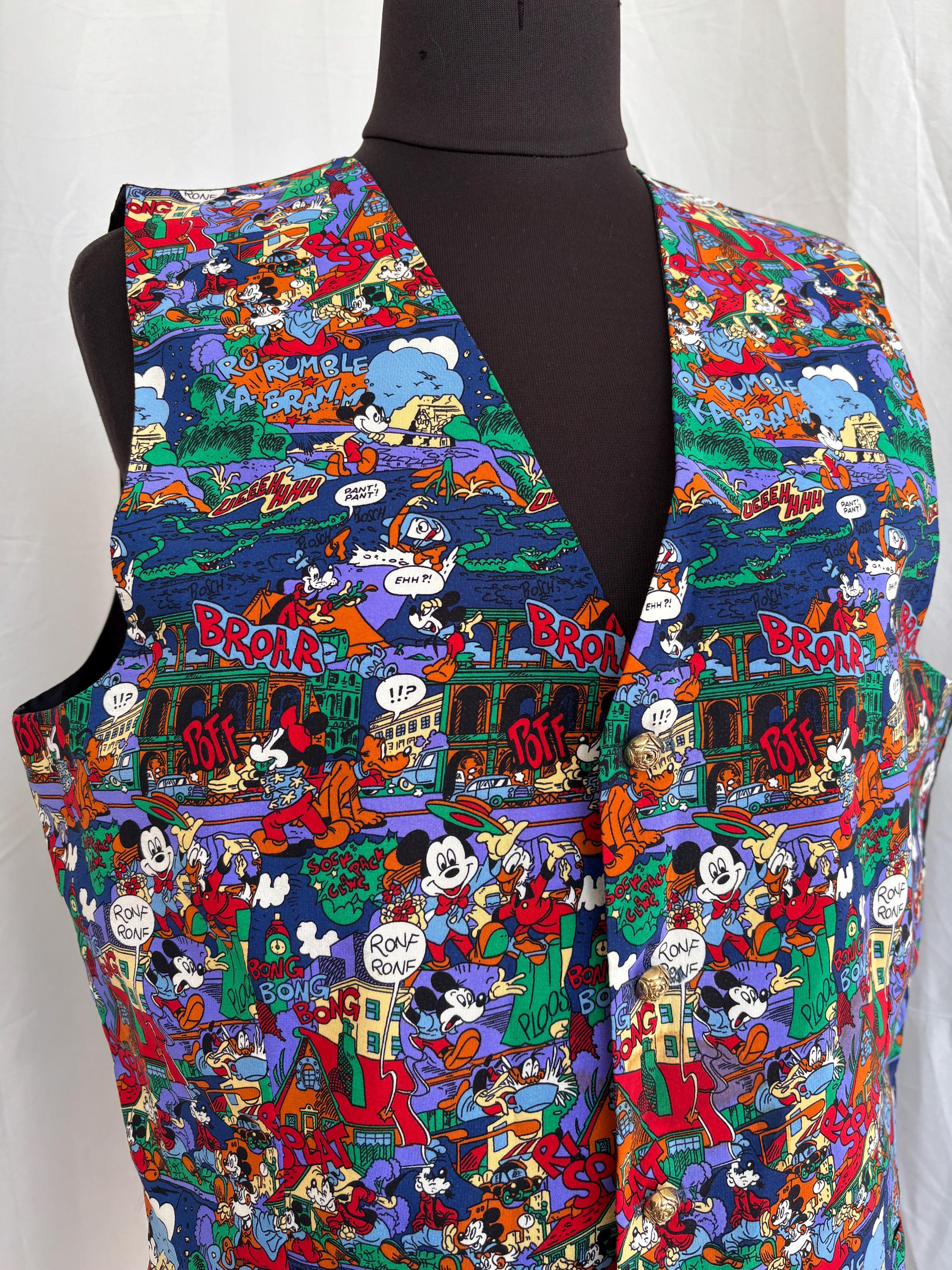 Vintage Mickey Mouse Comics Silk Vest | Art of Silk by Tie Rack