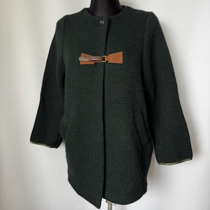 Collarless Wool Coat - Etsy