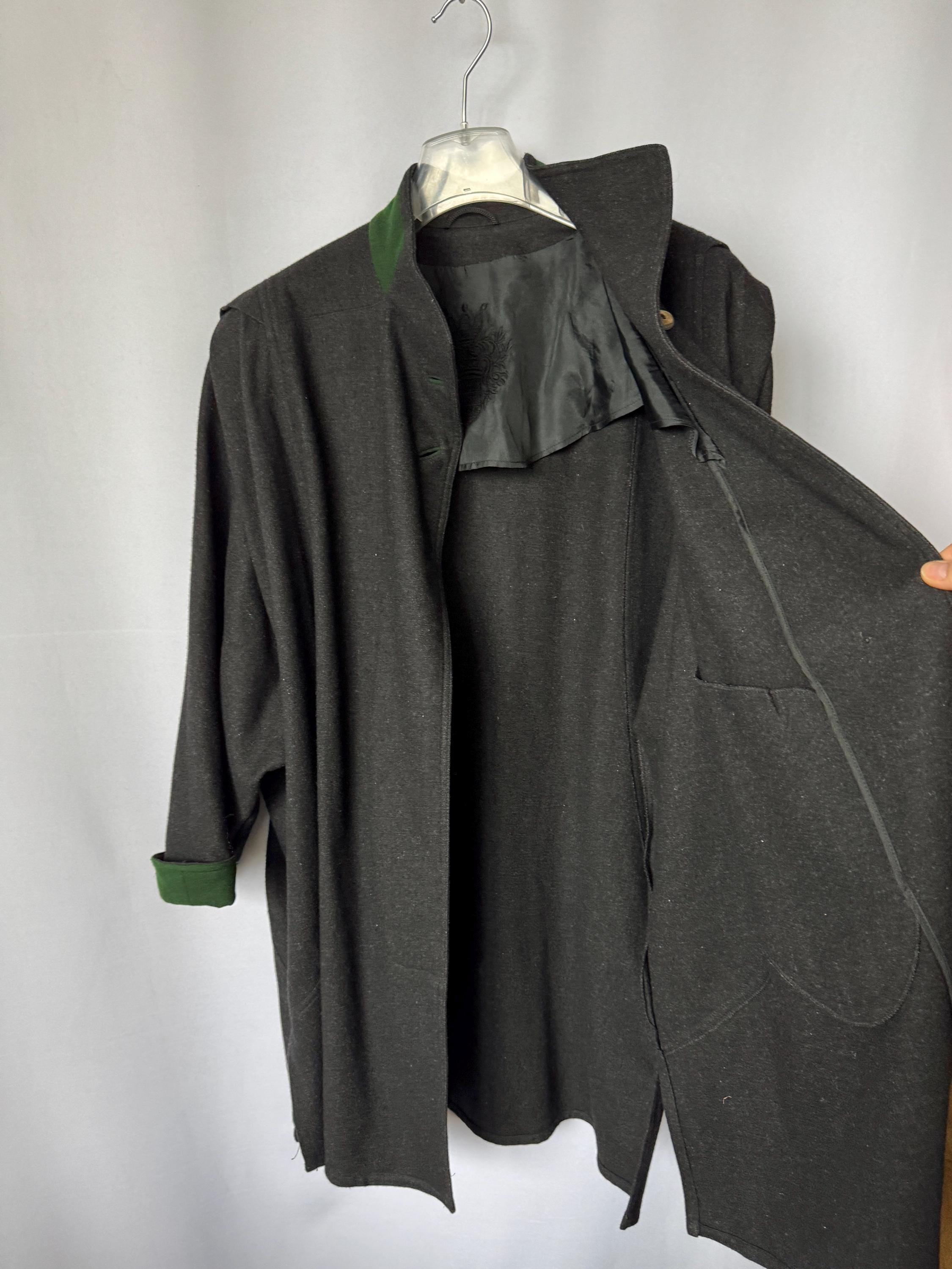 Schneiders Salzburg Charcoal Gray Loden Cape Coat – Austrian