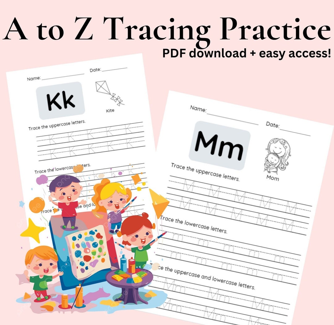Ze Worksheet A to Z Tracing Worksheet Printable Upper and Lower Case Elementary ...
